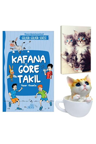 Halk Kitabevi Installed in the Head - Blue Cats Planning Notebook and Cat Pig...