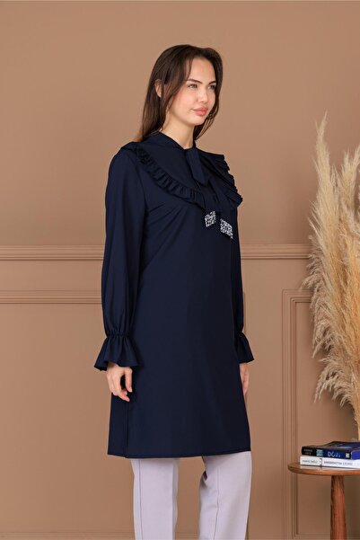 Modaviki Asel Tunic Navy Blue Elb84