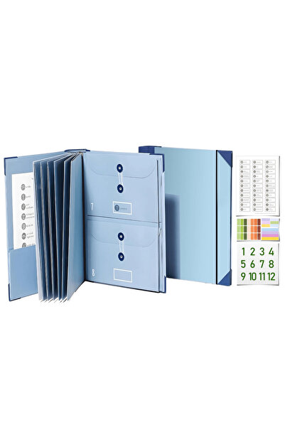 OferteTop Organizator De Documente Elegant Cu 10 Plicuri Extensibile Și Etichete Adezive