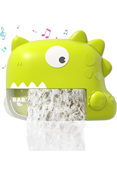 Generic لعبة حمام للأطفال الصغار على شكل ديناصور مع آلة فقاعات مع موسيقى (من ...