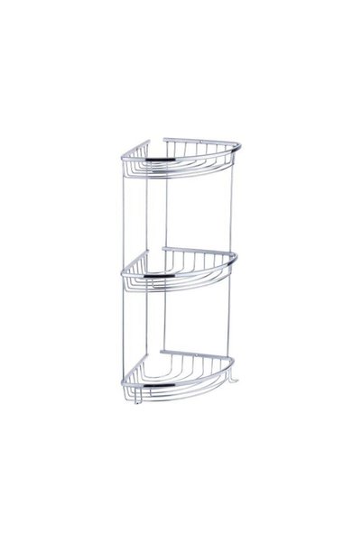 Nil Banyo Mono Oval Şampuanlık 3Lü Krom 20*20Cm