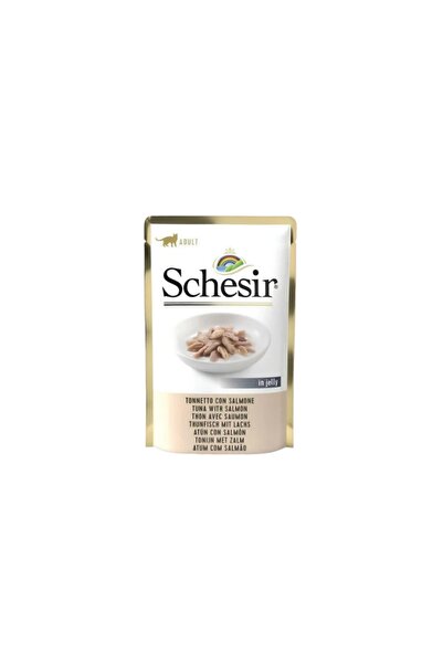 Schesir شيزر طعام رطب بالتونة والسلمون للقطط 85g