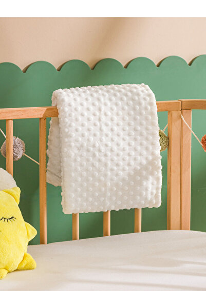 LC Waikiki Lcw Home Ma Bella Ecru Wellsoft Bud Patterned Baby Blanket 90X110 cm