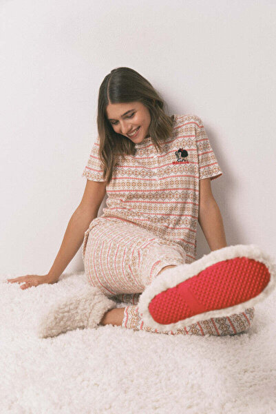 Women'secret Mafalda white fur boots slippers