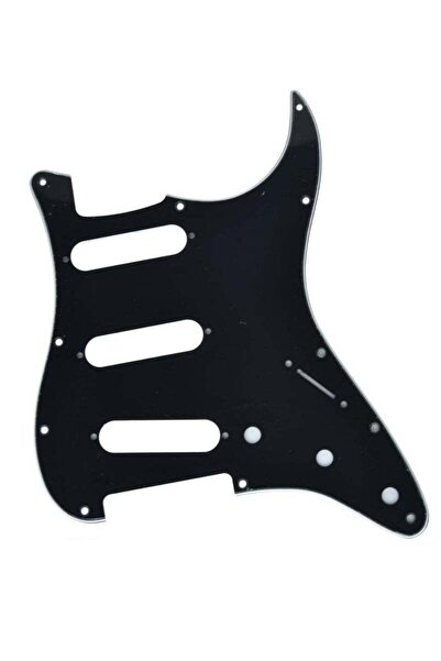 Arabest 11 Hole ST/Strat Style Pickguard SSS Pickguard for Stratocaster/Strat Black 3 Ply