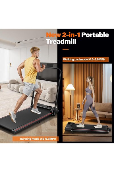 Yagud Treadmill for Home, 300+ lb Capacity, Quiet Foldable Treadmills with Handle Bar
