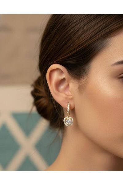 Stilbenim أقراط قلب من الفولاذ