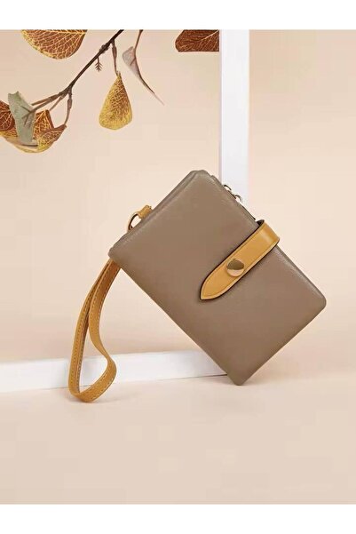 rinkadoll Quality New Season Small Wallet with Soft Texture Wristlet Mink Color