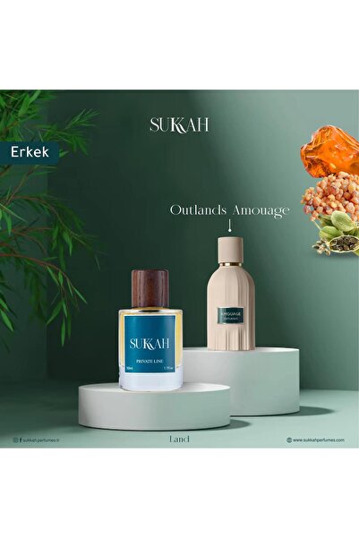 SUKKAH Land Erkek Parfüm EDP 50 ml – Amouage Outlands Baharatlı, Kalıcı ve So...