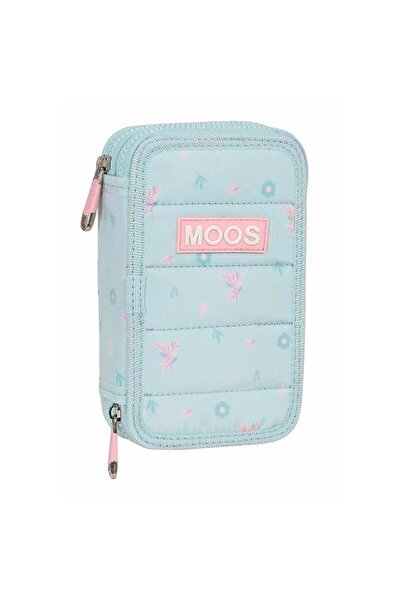 Moos Double Pencil Case Garden Turquoise 12,5 x 19,5 x 4 cm