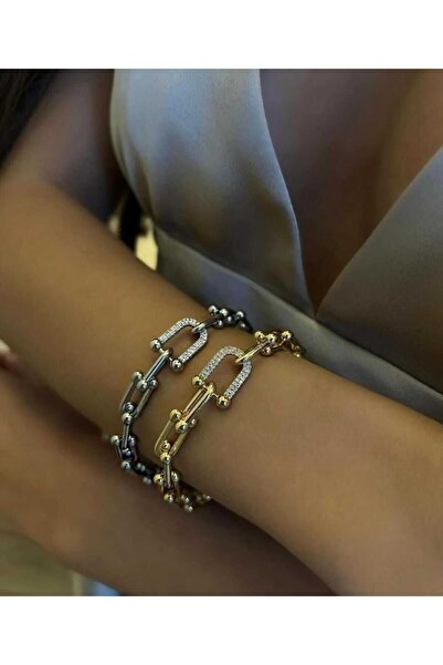 8atelier سوار تيفني ذهبي من الفولاذ