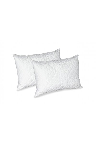 JOJO HOME Set of 2 rectangular cushions, quilted microfiber, 50x70 cm, white