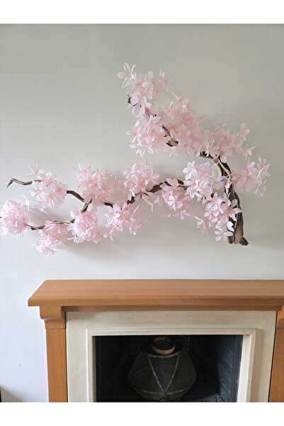 Decoroon El Yapımı Pembe Sakura Dalı – Duvar Dekoru | Doğal Ağaç Dalı Üzerine...
