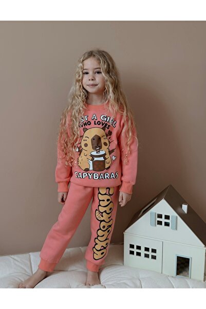 Patriko Set de îmbrăcăminte pentru fete, fleece, nou sezon, iarnă, culoare ro...