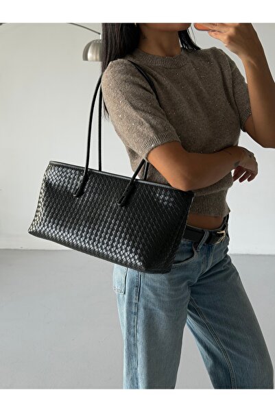 ALTUDA Knitted Patterned Tote Bag Lisbon
