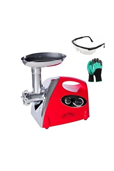 micul fermier Electric meat grinder MF, 1200W, 3 plates, 1.6 HP, 4 Kg, Red