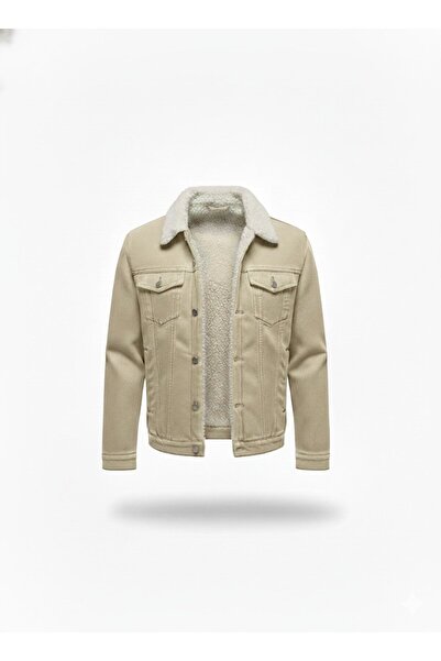 WKM Men's Classic Cut Shearling Jean Jacket