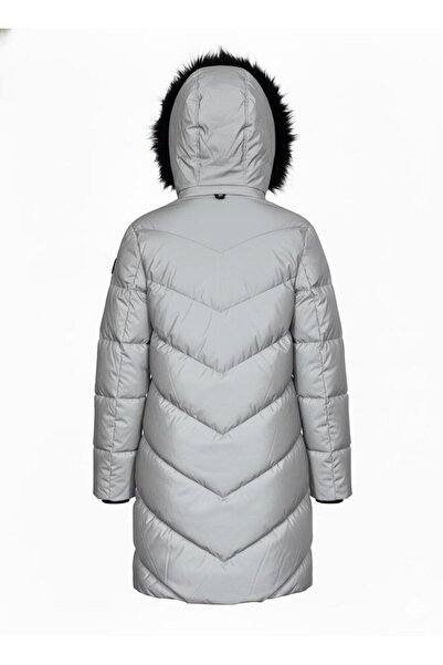 Plus Scorpion Men's Long Hooded Down Jacket, Zipper Pockets