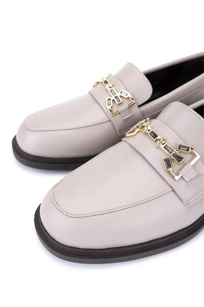 Tamer Tanca Women's Genuine Leather Mink Loafer Shoes