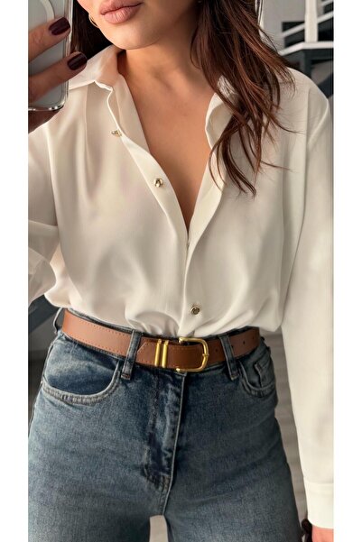 Oslove White Satin Shirt