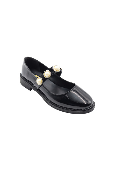 AYAKKABIMOOD Дамски балетни пантофки с кожена каишка