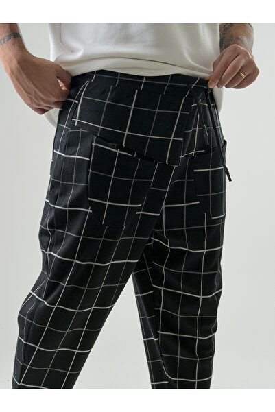 COCOPELLI Patterned Men's Baguette Trousers with Front Pocket Detail Coc2601