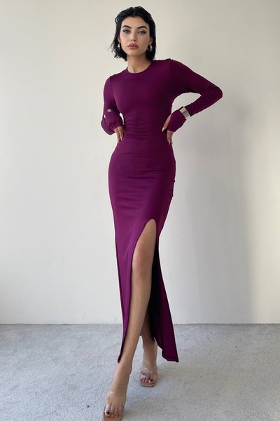 WOMAN VISION Langärmeliges Kleid mit Schlitz