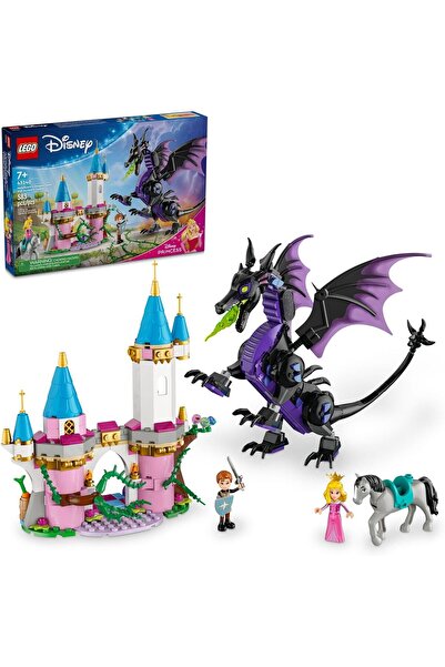 LEGO مجموعة بناء على شكل تنين الأميرة ماليفيسينت من ديزني للأطفال ومحبي الجما...