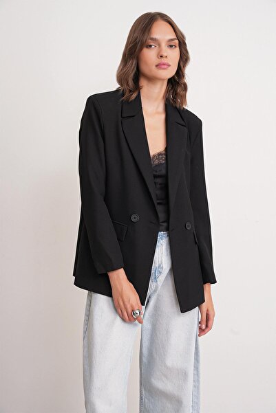 Mixray 4516 Γυναικείο Μπλέιζερ Μαύρο