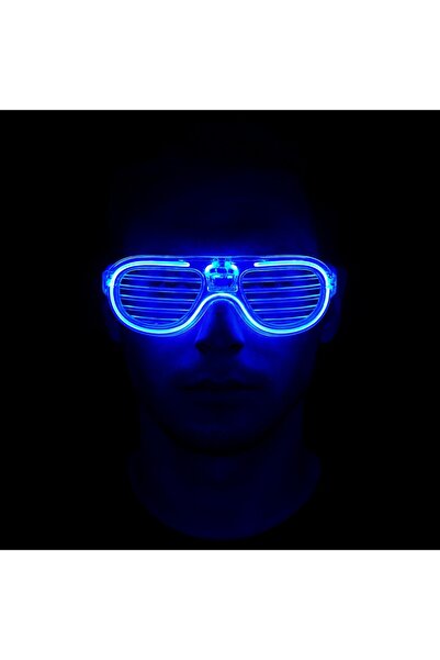 TanOzel Blue Led Light Party Glasses - Neon Glow Strip Glasses with 3 Modes