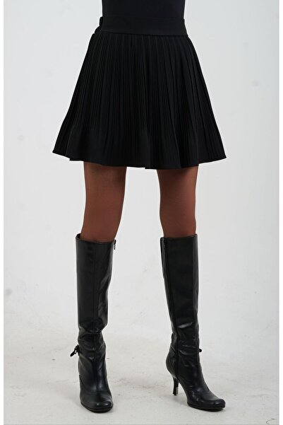 Zelish My Sister Black inner lined pleated mini skirt shorts