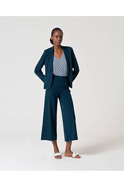 Surkana Strap top with V-neck-Blue -S