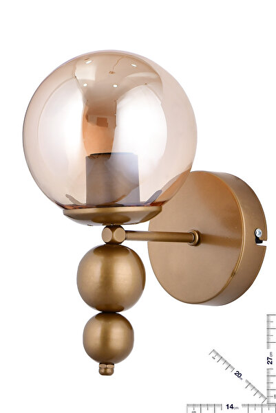 VK HOME AYDINLATMA NEVA LÜX BAL CAMLI APLiK ESKiTME (KAHVERENGi)