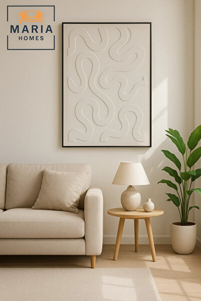 MARIA HOMES لوحة جدارية منقوشة ١٢٠×٨٠ | ديكور تجريدي على قماش | عمل فني عصري ...