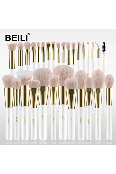 BEILI White Complete Vegan - Set of 30 makeup brushes
