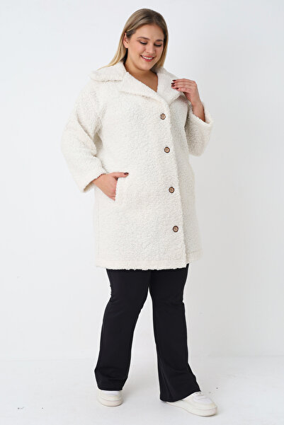 İntensive Γυναικεία μαλακή βελούδινη ζακέτα με ψηλός λαιμός τσέπες με κουμπιά με μακριά μανίκια