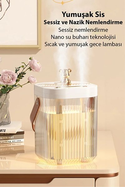 Ally Mobile 2L Çift Buharlı Ev Tipi Hava Nemlendirici Aromatik Hava Nemlendirici