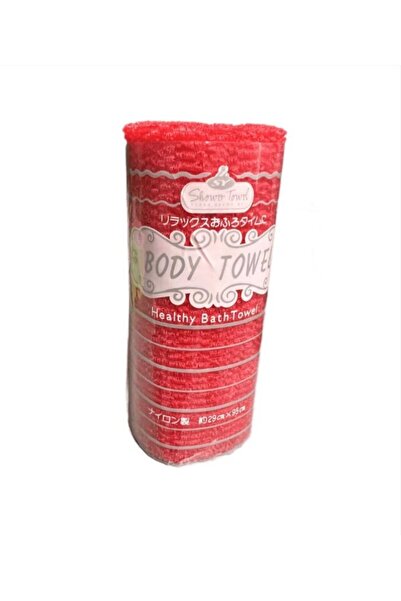 Generic Doğal mısır lifinden yapılmış bez Wea Ver SCRUB SHOWER TOWEL, kırmızı