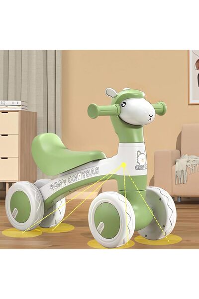 South house Favarey Balance Bike for 12-36 Months with Lights and Music (Green)