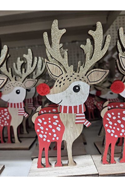 OEM Wooden Christmas Decoration Reindeer 17cm