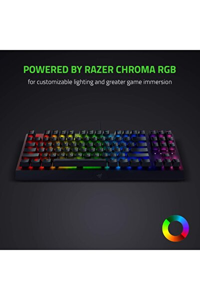 RAZER BlackWidow V3 TKL Mechanical Gaming Keyboard - Yellow Switches - Linear & Silent - Chroma RGB