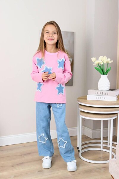 gül garden Girl's Jeans Sweet