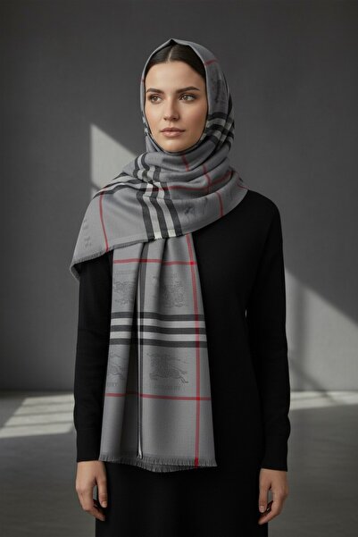 Onur Σάλι - Έχει εκδοθεί το προσαρμοσμένο ελαφρύ καρό σάλια με καρό σχέδιο, κατάλληλα για χρήση το καλοκαίρι και το χειμώνα Trend Model Trend Store