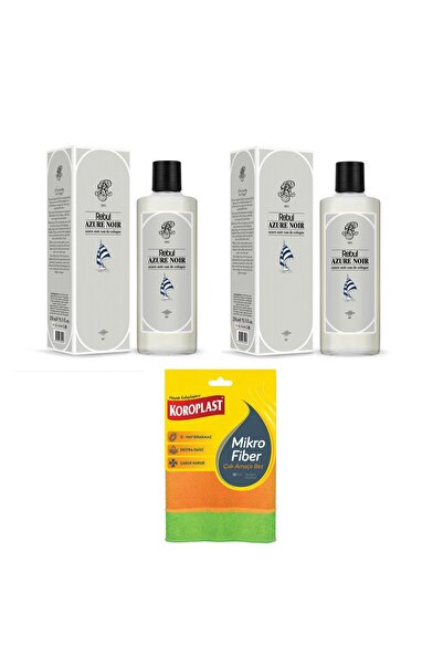 Rebul Azure Noır Kolonya 2 adet 250ml koroplast çok amaçlı mikrofiber bez hed...