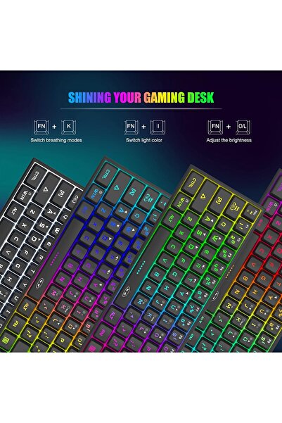 MageGee 60% 61-Key RGB Backlit Ultra-Compact Waterproof Gaming Keyboard (Black)