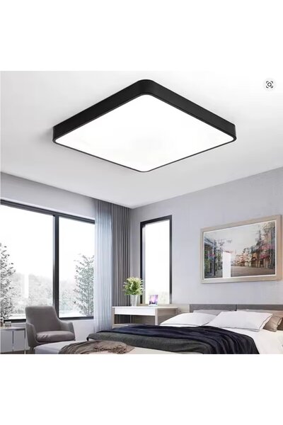 trandafi led Lampă de tavan inteligentă LED RGB 24W - 30cm pătrată, neagră