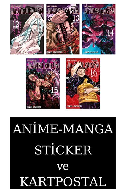 Gerekli Şeyler Yayıncılık Jujutsu Kaisen 12-13-14-15-16 Manga Seti (5 KİTAP) ...