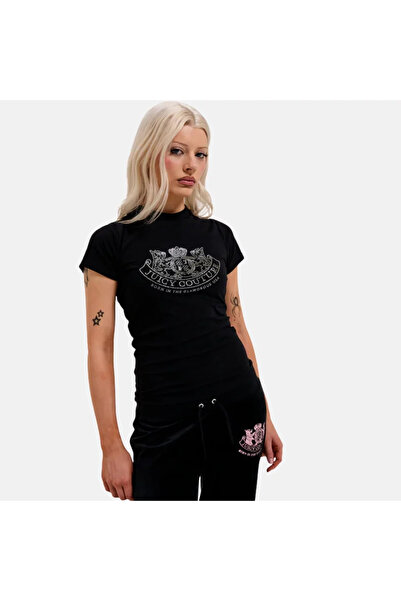 Juicy Couture Γυναικείο T-shirt Dog Crest Diamante