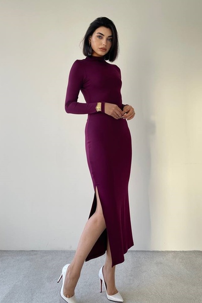 WOMAN VISION Midi-Abendkleid mit Schlitz