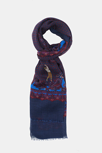 Edwards Erkek Lacivert Yün Kaşkol